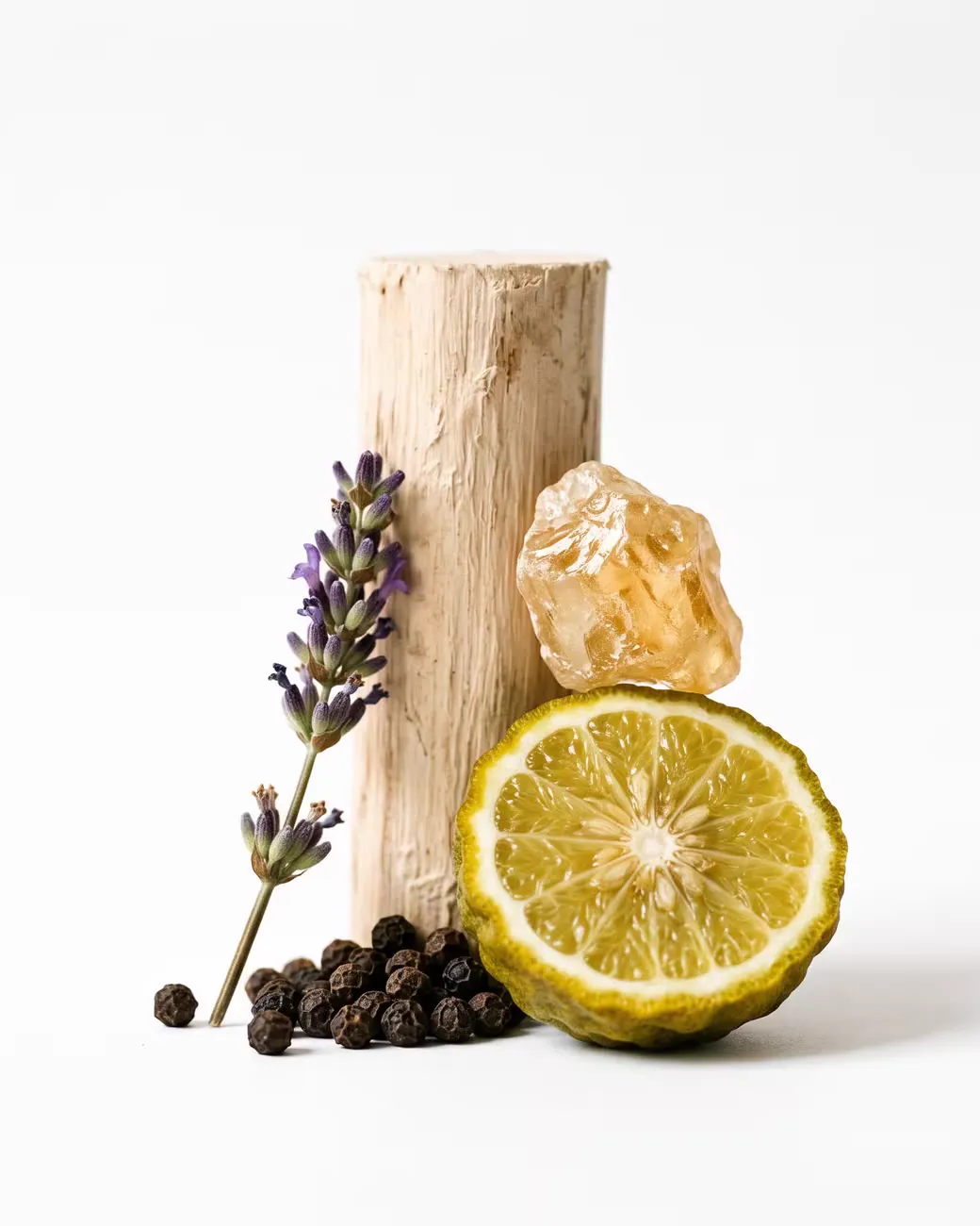 The notes of Treva Exilé: Bergamot, Pepper, Lavender, Ambroxan, Woods